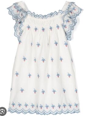 Sea New York White Strawberry Girls Dress 2T NWT